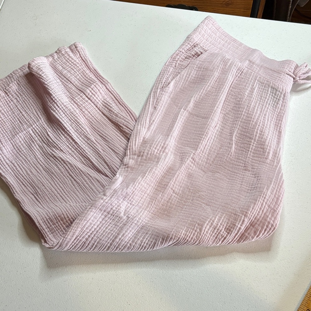 JM Collection Light Pink Textured Pants